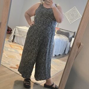 torrid Black Speckle Wide-Leg Jumpsuit